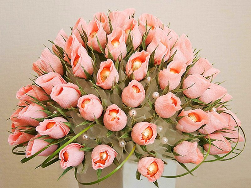 haug med blomster