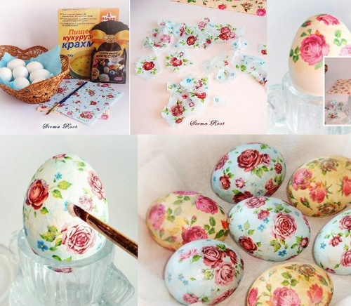 Påske decoupage av egg