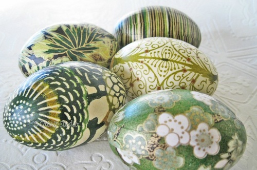 Påske decoupage av egg