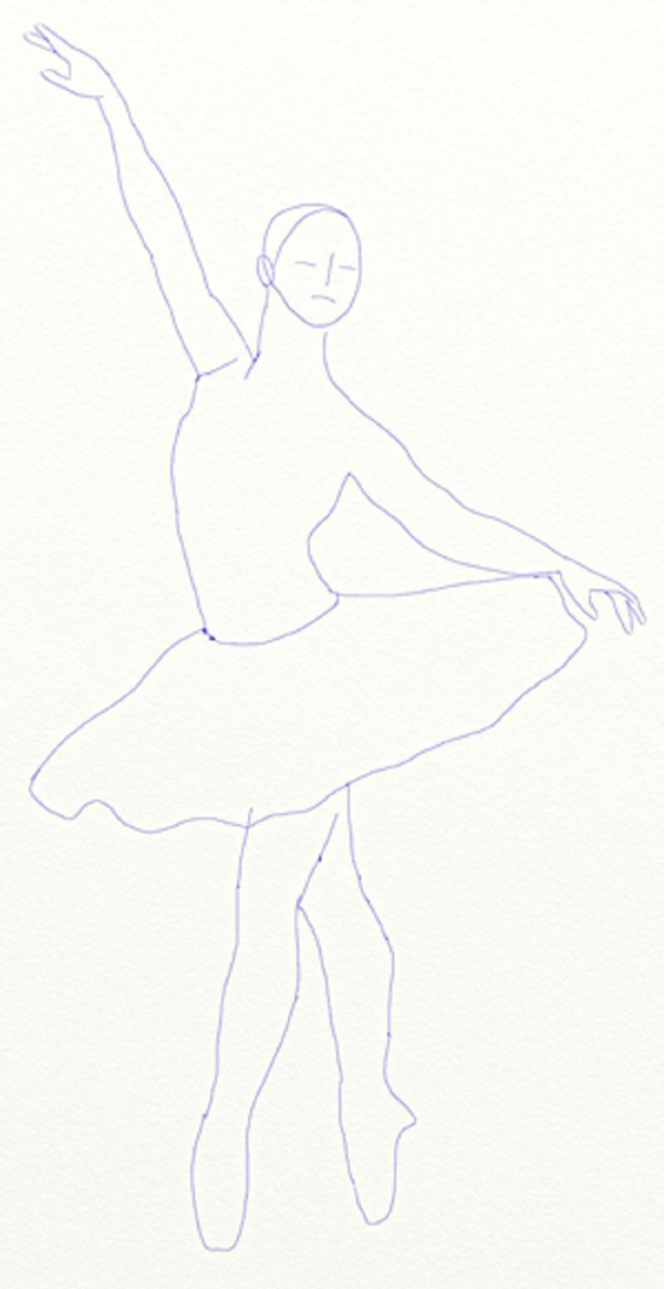 Hvordan tegne en ballerina enkelt og enkelt