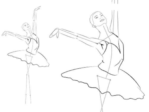 Hvordan tegne en ballerina enkelt og enkelt
