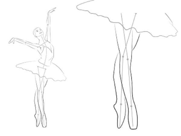 Hvordan tegne en ballerina enkelt og enkelt
