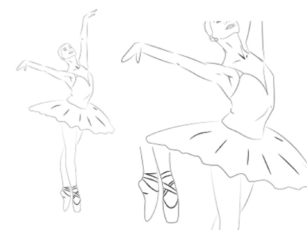 Hvordan tegne en ballerina enkelt og enkelt