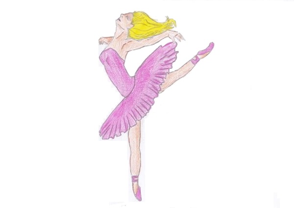 Hvordan tegne en ballerina enkelt og enkelt