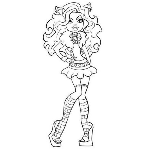 Hvordan tegne Claudine Woolf fra "Monster High"?