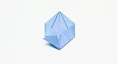 Hvordan lage en origami blomst med egne hender