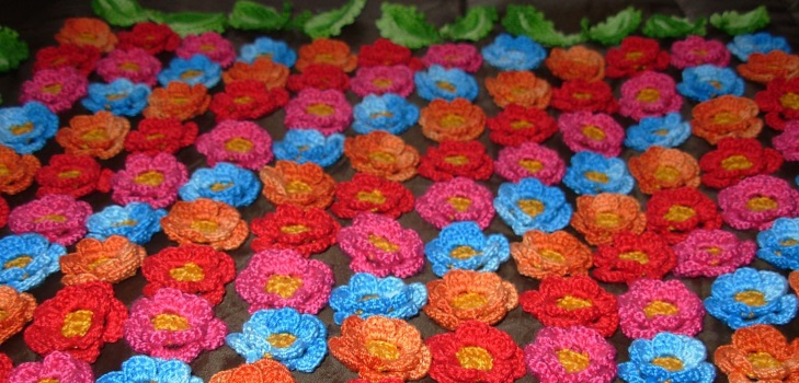 Blomster heklet for nybegynnere