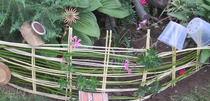 Blomsterseng fra vintreet med egne hender