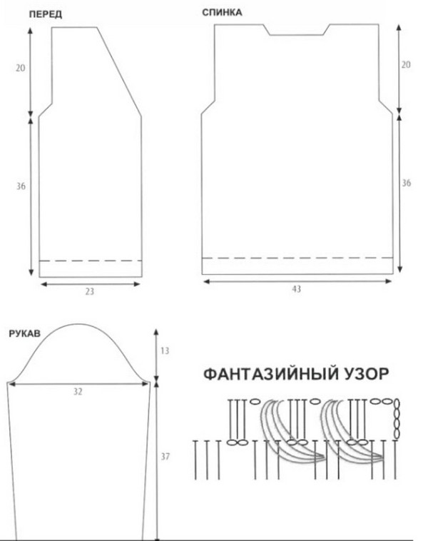 Sweatshirts, kjoler og jakker strikket av nåler: bilder og diagrammer