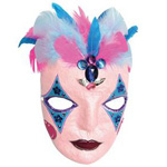 Maske laget av papier-mache