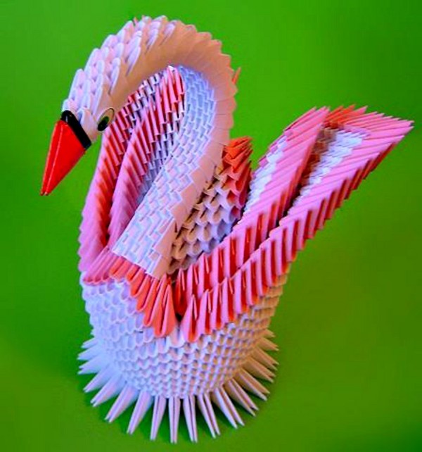 Modular swan origami: trinnvis instruksjon for å lage en modulær swan origami med bilder og videoer