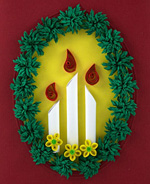Nyttårsverk laget av papir. quilling