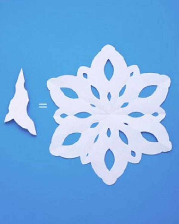 Vakre snøfinger for nyttår 2017 med egne hender av papir - diagrammer og bilder i faser. Master klasser for barn på store snøflak i origami teknikk