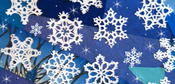 Vakre snøfinger for nyttår 2017 med egne hender av papir - diagrammer og bilder i faser. Master klasser for barn på store snøflak i origami teknikk