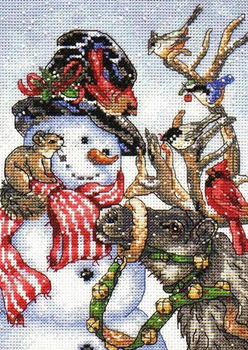 Nyttårs broderi ordningen: snømann