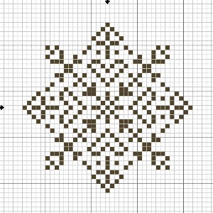 Nyttårs broderi: snøflak