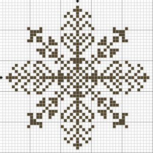Nyttårs broderi: snøflak
