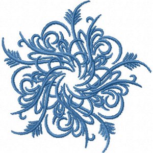 Nyttårs broderi: snøflak
