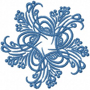 Nyttårs broderi: snøflak