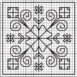 Nyttårs broderi: snøflak