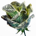 Origami av penger: Rose