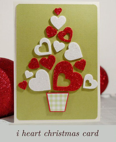 Julekort med scrapbooking stil for nyttår 2015 med egne hender