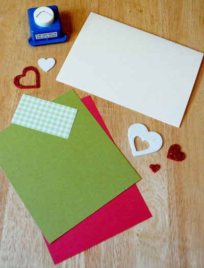 Julekort med scrapbooking stil for nyttår 2015 med egne hender