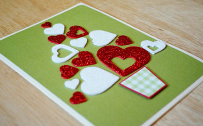 Julekort med scrapbooking stil for nyttår 2015 med egne hender