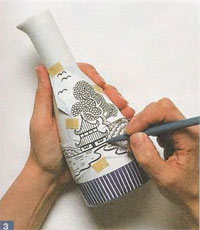 Keramisk maleri: satt for sushi