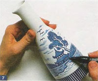 Keramisk maleri: satt for sushi