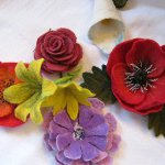 Felting av blomster fra ull