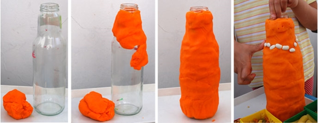 Vase fra plasticine og korn med egne hender: foto-instruksjon