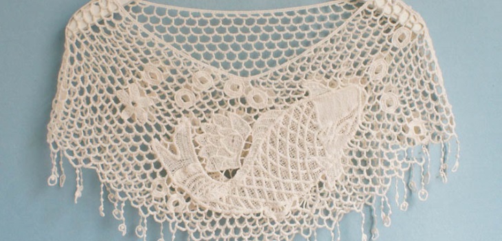 Openwork sommerbluse "Romance of Summer" med strikkepinner