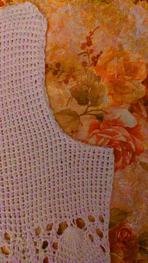 Openwork sommerbluse "Romance of Summer" med strikkepinner