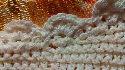 Openwork sommerbluse "Romance of Summer" med strikkepinner