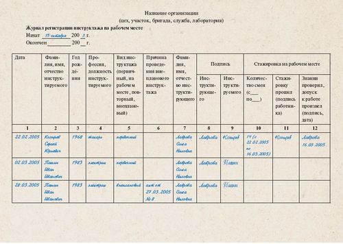 Metodiske instruksjoner og anbefalinger for gjennomføring av tidsplanen for orientering på arbeidsplassen