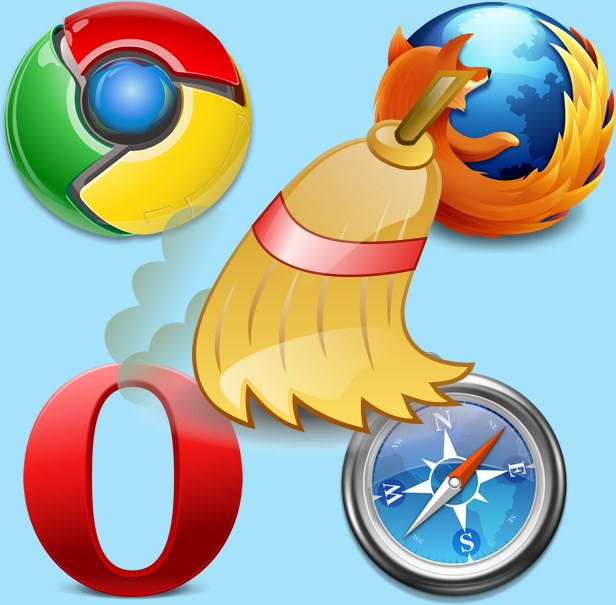 Slik rengjør du hurtigbufferen i nettleseren (Opera, Mozilla Firefox, Google Chrome, Internet Explorer)