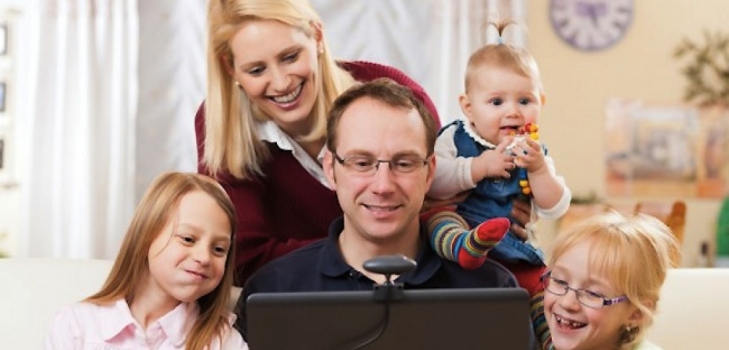 lykkelig familie