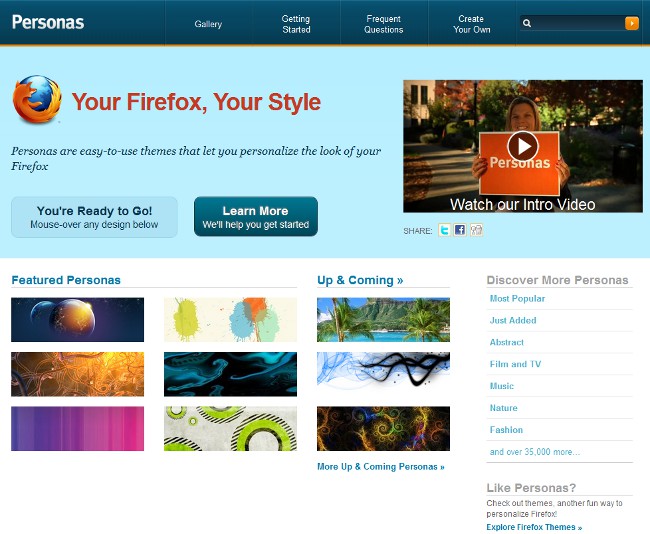 Temaer for Mozilla Firefox 4.0