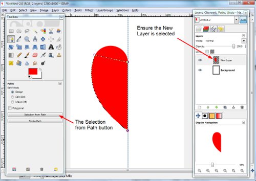 Valentiner med egne hender: tegne et hjerte i GIMP
