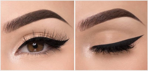 Hvordan tegne piler foran eyeliner