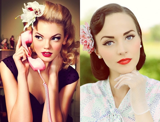 Hvordan lage en sminke i stil med pin-up: foto