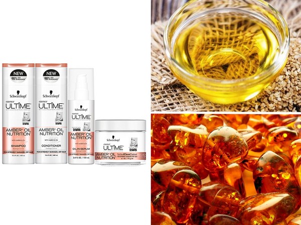 Krøller som modellen: Nye produkter Schwarzkopf Amber + Olje ernæring
