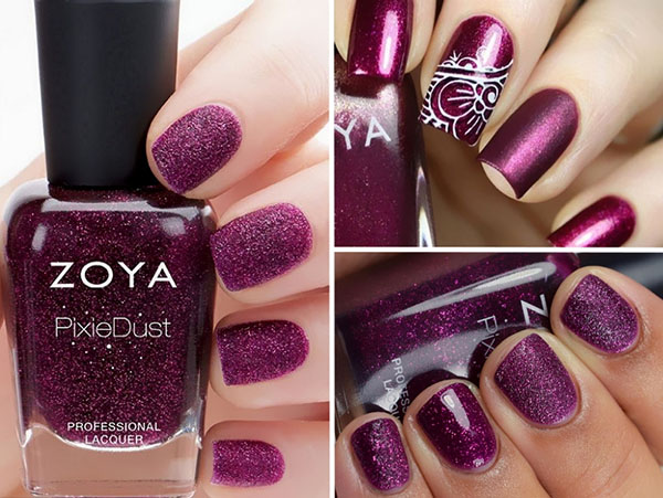 Det beste Nyttårs nagel kunst med lakk Zoya Enchanted
