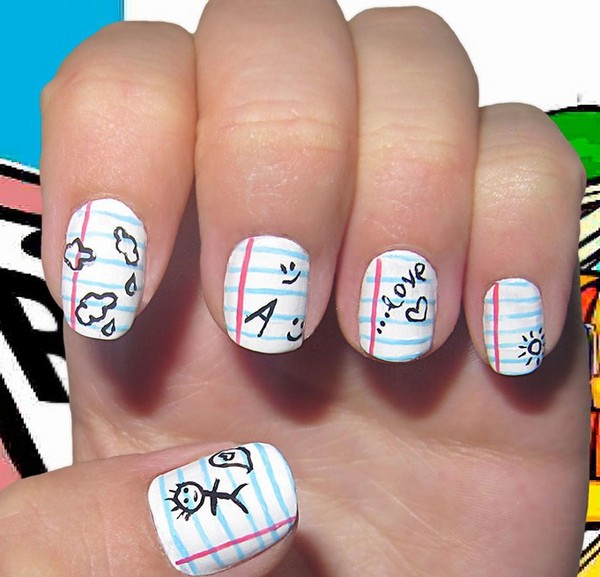 Hva manikyr å lage i skolen 1. september, et bilde. Manicure ideer for kunnskapsdag for elever av 9. og 11. klasse