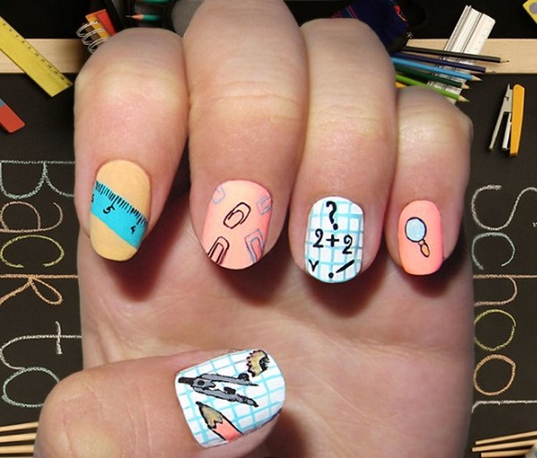 Hva manikyr å lage i skolen 1. september, et bilde. Manicure ideer for kunnskapsdag for elever av 9. og 11. klasse