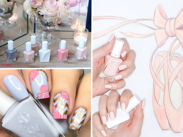 Pastellmanikyr: En samling av lakk Essie Gel Couture Ballet Nudes 2017