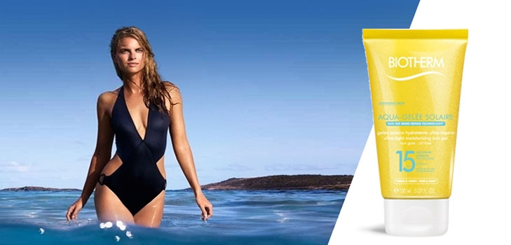 Biotherm Aqua-Gelée Solaire strandlinje for fløyelsaktig hud