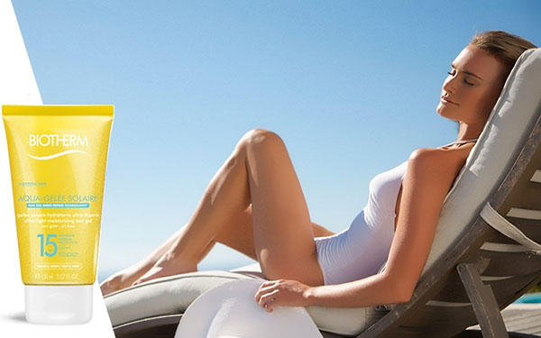Biotherm Aqua-Gelée Solaire strandlinje for fløyelsaktig hud