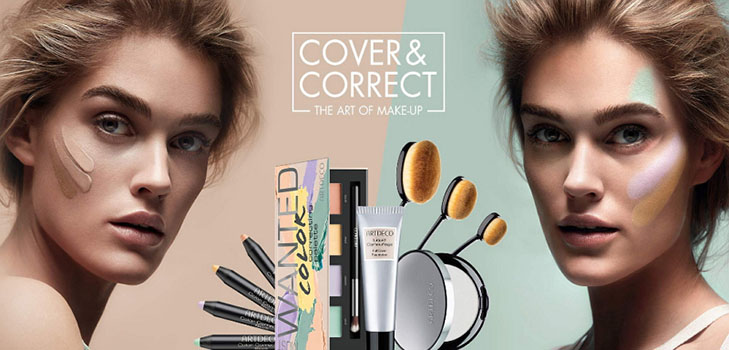 Hemmeligheten med perfekt hud: en samling av sminke Artdeco Cover & Correct